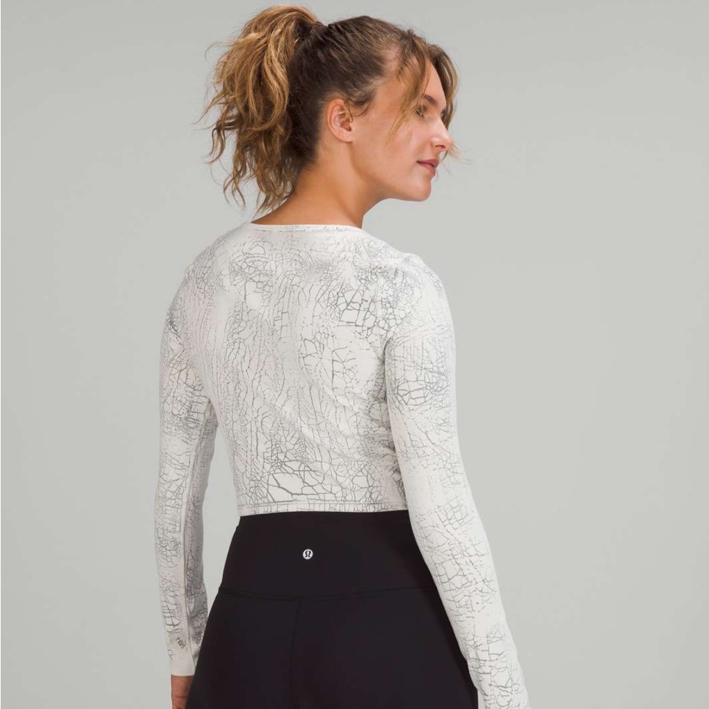 Lululemon Athletica White And Gray Women's Top